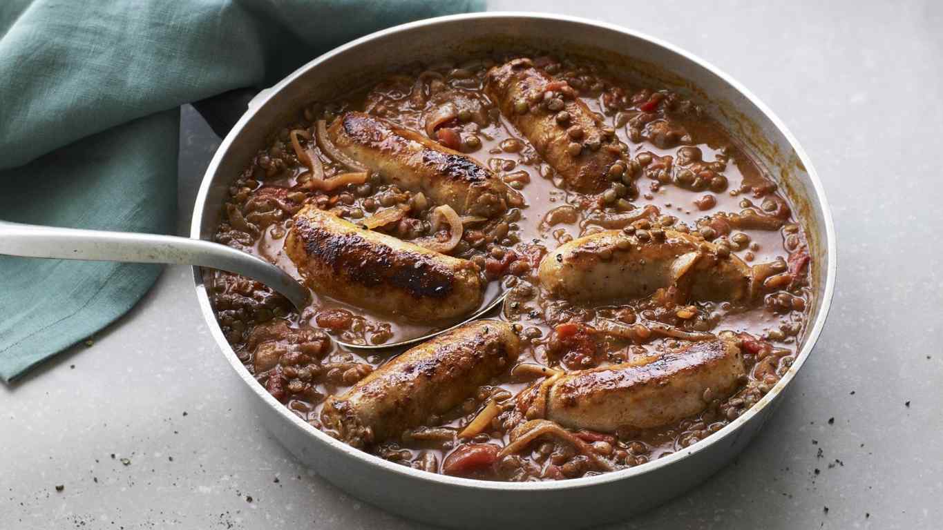 Sausage and lentil stew